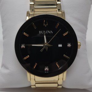 Bulova Men's Modern Diamond Stainless Steel Watch